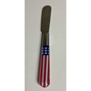 Spreader Butter Dip Plastic USA Flag Handle Stainless Steel Patriotic*flaw